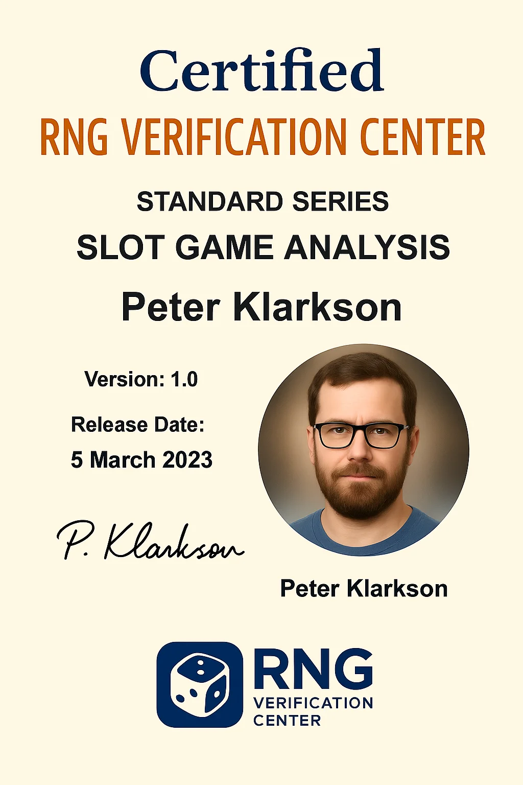 Сертификат Питера Кларксона